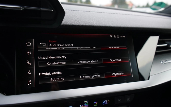 Audi S3 cena 166900 przebieg: 57150, rok produkcji 2020 z Trzebinia małe 254